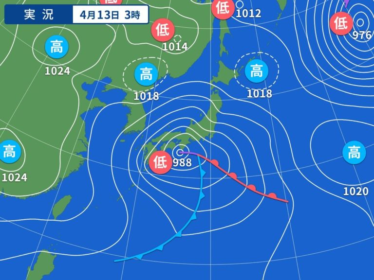 今朝の天気図ですよ! JerrySmithの湘南波情報 今朝の天気図ですよ! JerrySmithの湘南波情報