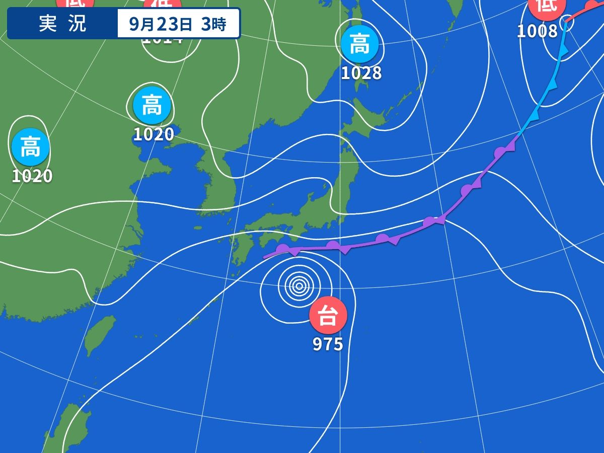 今朝の天気図,台風12号予想進路ですよ！